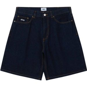 Obey, Heren, Korte broeken, Blauw, Maat: W26 Denim,