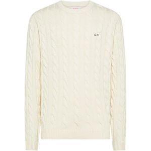 Sun68, Heren, Truien, Wit, Maat: S Wol,