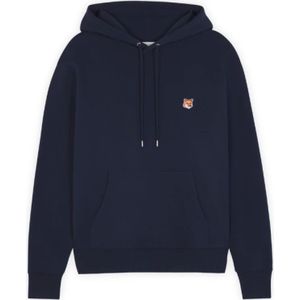 Maison Kitsuné, Heren, Sweatshirts & Hoodies, Blauw, Maat: L Katoen,
