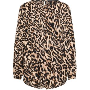 Betty Barclay - Geplooide Blouse - Beige - Dierenprint