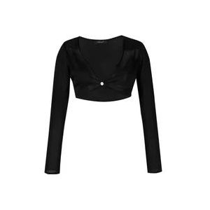 Versace Lange Mouw Tops , Black , Dames , Maat: S