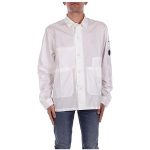 C.p. Company, Heren, Overhemden, Wit, Maat: L Zijde,