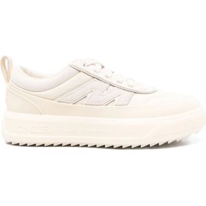 Moncler, Dames, Schoenen, Beige, Maat: 37 1/2 EU Leer,