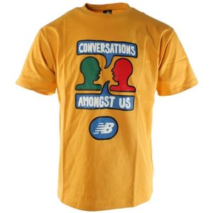 New Balance, Heren, Tops, Geel, Maat: L Katoen,