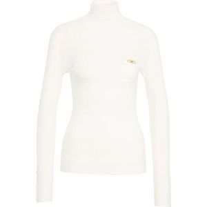 Elisabetta Franchi, Dames, Truien, Wit, Maat: M