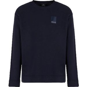 Armani Exchange, Heren, Sweatshirts & Hoodies, Blauw, Maat: 2XL Katoen,