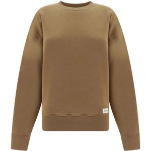 Saint Laurent, Dames, Sweatshirts & Hoodies, Bruin, Maat: M Katoen,