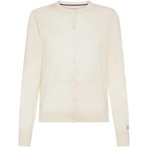 Sun68, Dames, Truien, Wit, Maat: M Katoen,