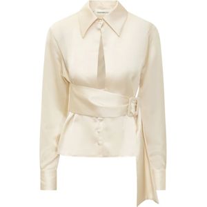 Nineminutes, Dames, Blouses & Shirts, Wit, Maat: M