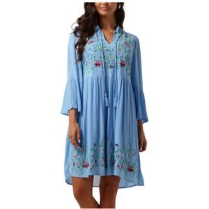 Y.a.s, Dames, Jurken, Blauw, Maat: XS