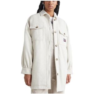 Tommy Hilfiger, Dames, Jassen, Beige, Maat: S Wol,