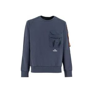 Parajumpers Moderne Crewneck Sweatshirt , Blue , Heren , Maat: L