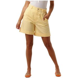 Vanilia, Dames, Korte broeken, Geel, Maat: XS Linnen,