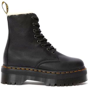 Dr. Martens - Jadon - Veterboots - Zwart - Imitatiebont Gevoerd - Platform