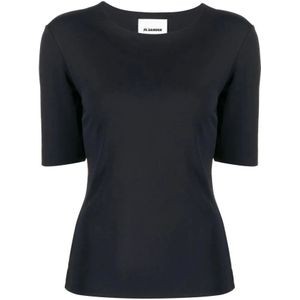 Jil Sander, Dames, Tops, Blauw, Maat: 2XS Viscose,