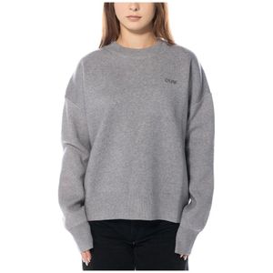 Olaf Hussein, Dames, Truien, Grijs, Maat: XS