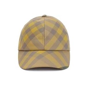 Burberry Neutrale Check Baseballpet Ss24 , Multicolor , Dames , Maat: M