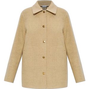 Burberry, Dames, Jassen, Beige, Maat: 3XS Wol,