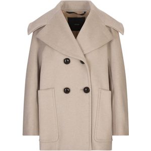 Max Mara, Dames, Mantels, Grijs, Maat: XS Kasjmier,