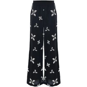 Kocca, Dames, Broeken, Zwart, Maat: L Katoen,