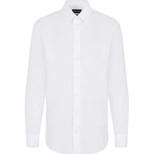 Emporio Armani, Heren, Overhemden, Wit, Maat: 4XL Katoen,