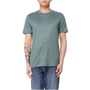 Emporio Armani, Heren, Tops, Groen, Maat: M