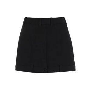 Balenciaga Geplooide Mini Rok , Black , Dames , Maat: XS