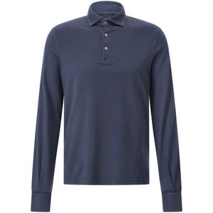 Fedeli, Heren, Tops, Blauw, Maat: S Katoen,