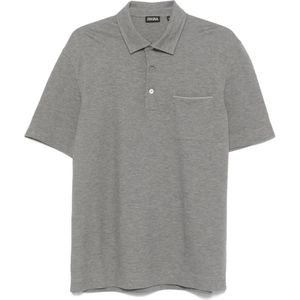 Zegna, Heren, Tops, Grijs, Maat: 5XL Katoen,