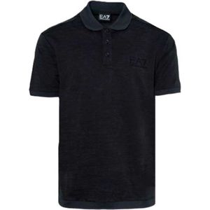 Emporio Armani Ea7, Heren, Tops, Zwart, Maat: XL Poliester,