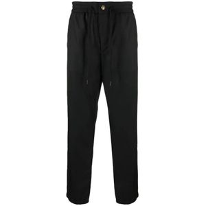 Versace Jeans Couture, Heren, Broeken, Zwart, Maat: M Viscose,