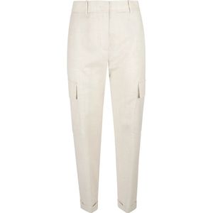 Eleventy, Dames, Broeken, Beige, Maat: S Wol,