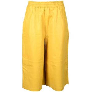 1972 Desa, Dames, Korte broeken, Geel, Maat: XS Leer,