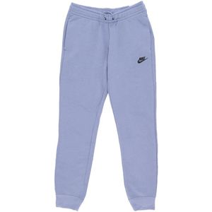 Nike, Dames, Broeken, Blauw, Maat: L Fleece,