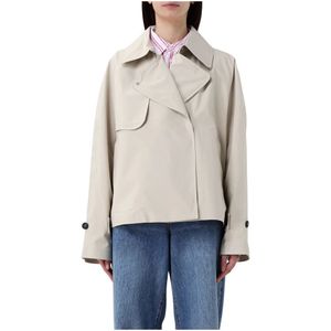 Save The Duck, Dames, Mantels, Beige, Maat: XS Leer,