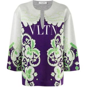 Valentino, Dames, Sweatshirts & Hoodies, Veelkleurig, Maat: M Modal,