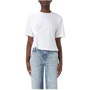 Dondup, Dames, Tops, Wit, Maat: M Katoen,