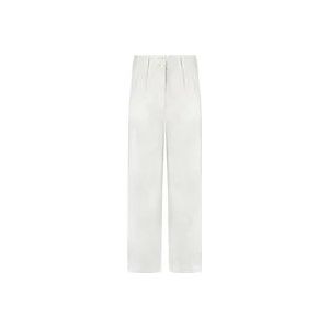 Woolrich Witte katoenen popeline broek , White , Dames , Maat: M