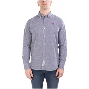 La Martina, Heren, Overhemden, Veelkleurig, Maat: L Denim,