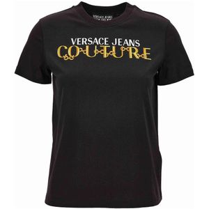 Versace Jeans Couture - T-shirt - Zwart - Katoen - Kettingprint