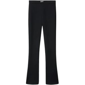 Off White, Dames, Broeken, Zwart, Maat: L Polyamide,