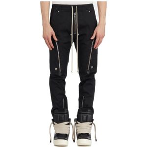 Rick Owens, Heren, Broeken, Zwart, Maat: S Katoen,