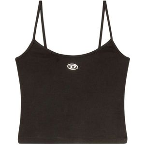 Diesel, Dames, Tops, Zwart, Maat: XS