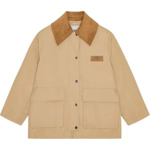 Ganni, Dames, Jassen, Beige, Maat: 2Xs/Xs