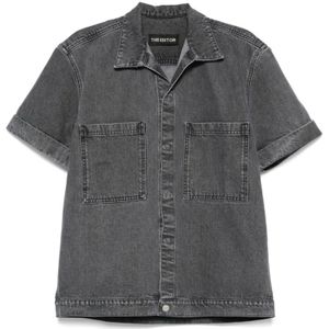 The Editor, Heren, Overhemden, Grijs, Maat: L