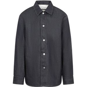 Jil Sander, Heren, Overhemden, Blauw, Maat: M Denim,