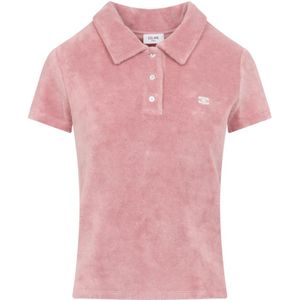 Celine, Dames, Tops, Roze, Maat: S Katoen,