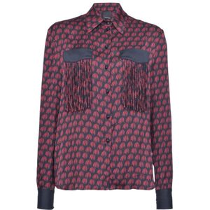 Pinko, Dames, Blouses & Shirts, Veelkleurig, Maat: M Satijn,