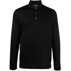 Emporio Armani, Heren, Tops, Zwart, Maat: M Katoen,