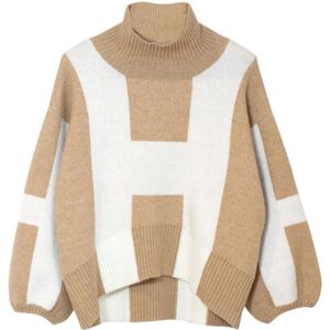 Hést, Dames, Truien, Beige, Maat: M Wol,